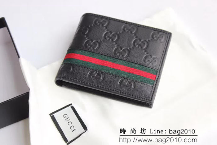 GUCCI古馳 經典款 織帶款 男士雙折皮夾 365491 WTG1837